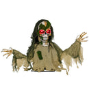 Outsunny Voice Activated Halloween Animatronics Skeleton, Battery Operated