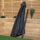 Samuel Alexander 2.7m Havana Garden Patio Parasol with Crank Handle in Black