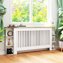 HOMCOM Vertical Slatted Heater Cover for Living Room, White