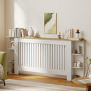 HOMCOM Vertical Slatted Heater Cover for Living Room, White
