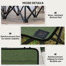 Outsunny 6 Seater Folding Bench Camping Chair with Cup Holder, Green