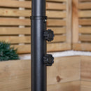 3m Cantilever Banana Garden Parasol in Black with Crank Handle and Parasol Base Weights Included