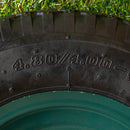 Replacement 16" x 4" Pneumatic Heavy Duty Garden Wheelbarrow Wheel & Axel In Green