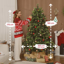 HOMCOM 180cm Christmas Tree with Colourful DIY LEDs, Remote, Carolina Pine