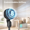 HOMCOM 20 DB Standing Fan For Bedroom, Pedestal Fan With Oscillating