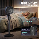 HOMCOM 20 DB Standing Fan For Bedroom, Pedestal Fan With Oscillating