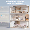 HOMCOM 20 DB Standing Fan For Bedroom, Pedestal Fan With Oscillating