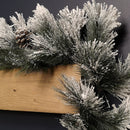 6ft (1.8m) Premier Christmas Snow Flocked Green Garland with Pine Cones