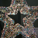60cm Light up Iridescent Shimmer Christmas Star with 1440 Warm White LEDs