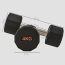 2 X 4kg SPORTNOW Dumbbells Weights Set With 12-Sided Shape And Non-Slip Grip