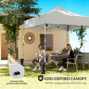 Outsunny 3 x 3 m Heavy Duty Pop Up Gazebo with Sides, UPF50+ Marquee Gazebo