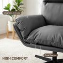 HOMCOM Accent Chair With 360 Swivel Dark Grey