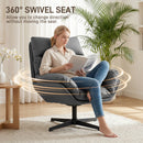 HOMCOM Accent Chair With 360 Swivel Dark Grey