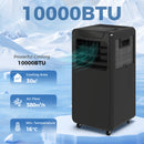 HOMCOM 10000 BTU Mobile Portable Air Conditioner Room Ac Unit W/ RC, Black