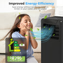 HOMCOM 10000 BTU Mobile Portable Air Conditioner Room Ac Unit W/ RC, Black