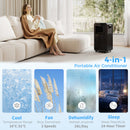 HOMCOM 10000 BTU Mobile Portable Air Conditioner Room Ac Unit W/ RC, Black
