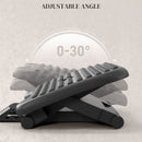 HOMCOM Foot Rest Adjustable Height And Angle Home Office Footstool Black