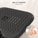 HOMCOM Foot Rest Adjustable Height And Angle Home Office Footstool Black
