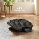HOMCOM Foot Rest Adjustable Height And Angle Home Office Footstool Black