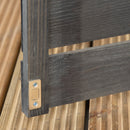1.43m x 1.16m Outdoor Wooden Garden Double Wheelie Bin Store Storage for 2 Bins in Dark Grey