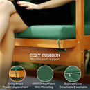 Outsunny 3 Seater Wooden Garden Swing Chair Seat Hammock Bench Lounger Bed