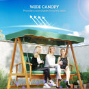 Outsunny 3 Seater Wooden Garden Swing Chair Seat Hammock Bench Lounger Bed