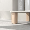 HOMCOM Under Sink Bathroom Cabinet For Basin Without Pedestal, Cream White