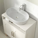 HOMCOM Under Sink Bathroom Cabinet For Basin Without Pedestal, Cream White