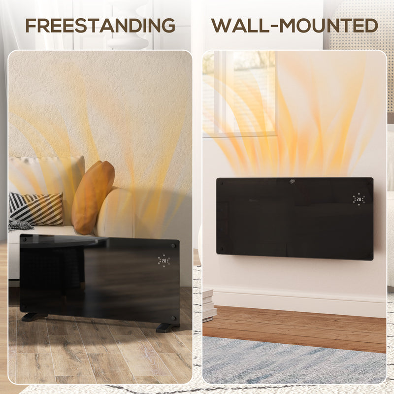 HOMCOM 2000W Electric Space Heater Radiator Wifi Smart App 24Hr 7 Day Timer