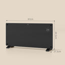 HOMCOM 2000W Electric Space Heater Radiator Wifi Smart App 24Hr 7 Day Timer