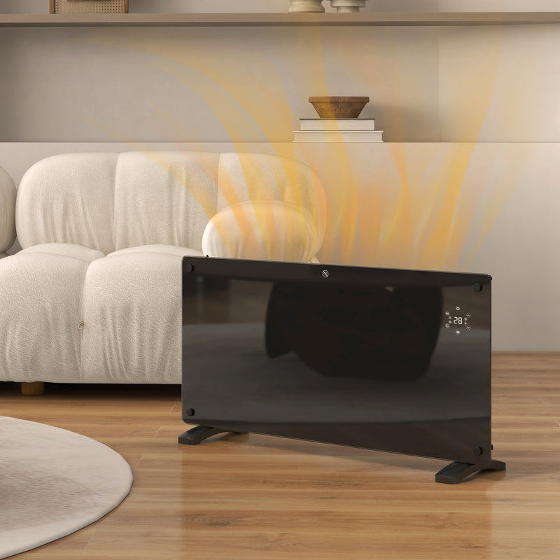 HOMCOM 2000W Electric Space Heater Radiator Wifi Smart App 24Hr 7 Day Timer