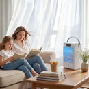 HOMCOM 4-in-1 Mini Air Cooler With RGB 7 LED Light, Cooling Fan, White