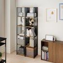 HOMCOM 5-Tier Bookshelf, Freestanding Display Storage Unit
