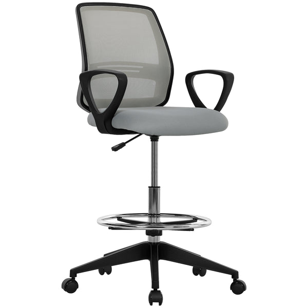 Vinsetto Draughtsman Chair Tall Office Chair With Adjustable Height