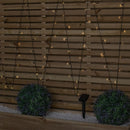 4.9m Solar Powered Outdoor Garden String Lights with 50 Warm White LEDs