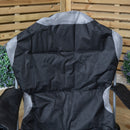 Luxury Padded High Back Outdoor Folding Chair With Cupholder In Black