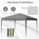 Outsunny 3 x 3 m Garden Pop Up Gazebo Marquee Party Tent Wedding Canopy Grey
