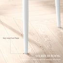 HOMCOM Dining Chairs, Faux Leather Kitchen Chairs, White