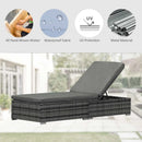 Outsunny Rattan Reclining Lounger - Grey