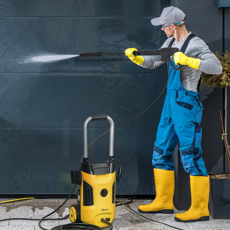 Outsunny 1800W Power Washer 150 Bar Pressure With Adjustable Nozzle