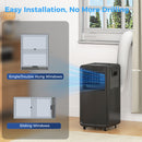 HOMCOM 10000 BTU Mobile Portable Air Conditioner Room Ac Unit W/ RC, Black