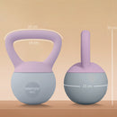 SPORTNOW Kettlebell w/ Soft Body and Non-Slip Handle, Purple and Grey