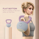SPORTNOW Kettlebell w/ Soft Body and Non-Slip Handle, Purple and Grey