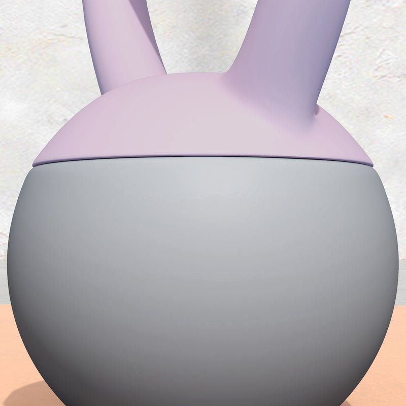 SPORTNOW Kettlebell w/ Soft Body and Non-Slip Handle, Purple and Grey