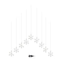 1.2m x 1.2m FlexiBrights Christmas Snowflake Curtain Lights with 267 White LEDs