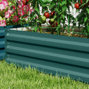 Outsunny Set of 2 Galvanised Raised Garden Bed, Green