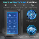 HOMCOM Freestanding Wine Cooler Fridge With 8 Bottle, 21 Litre Capacity