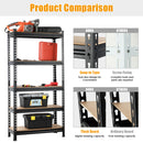 5-Tier Storage Rack with Adjustable Boards-Black