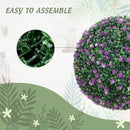 HOMCOM Set Of 2 Artificial Topiary Balls Indoor Outdoor Faux Boxwood Balls