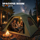 Outsunny Pop Up Tent Waterproof Camping Tents 3-4 People Green